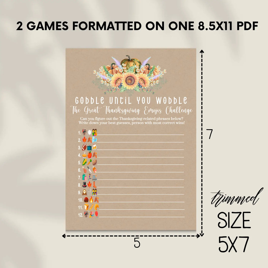 Harvesting thanksgiving games bundle – printable word scramble trivia emoticon instant download holiday activity pack