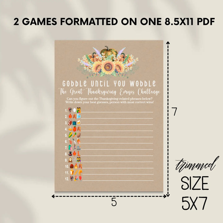 Harvesting thanksgiving games bundle – printable word scramble trivia emoticon instant download holiday activity pack
