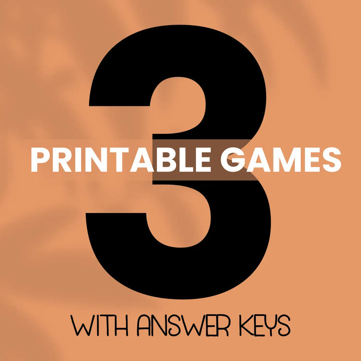 Harvesting thanksgiving games bundle – printable word scramble trivia emoticon instant download holiday activity pack