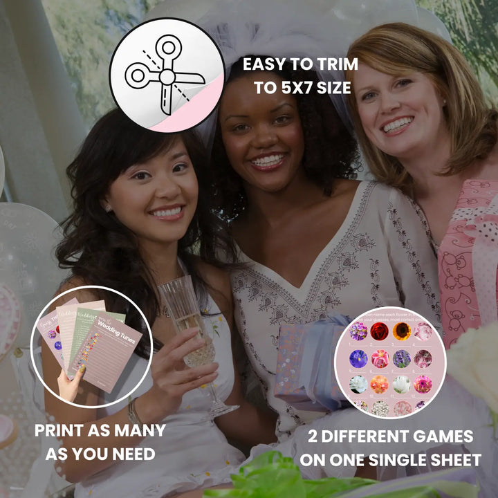 Heathered mauve bridal shower game bundle - instant download of 4 fun wedding games with answer keys - party