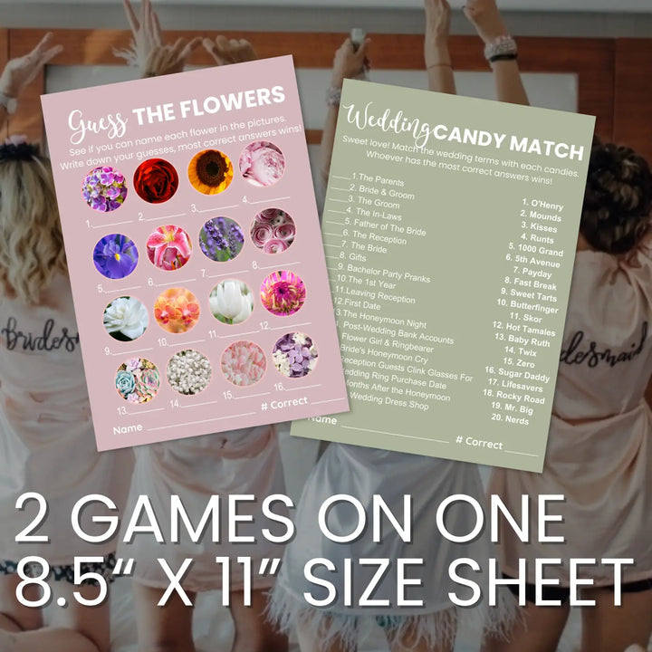 Heathered mauve bridal shower game bundle - instant download of 4 fun wedding games with answer keys - party