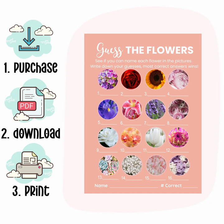 Himalayan bridal shower game bundle - instant download wedding games word song trivia candy matching guess the flowers