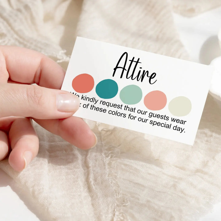 Elegant invitation color guides: 2x3.5’’ cards for weddings & parties hymalayan collection - invitations