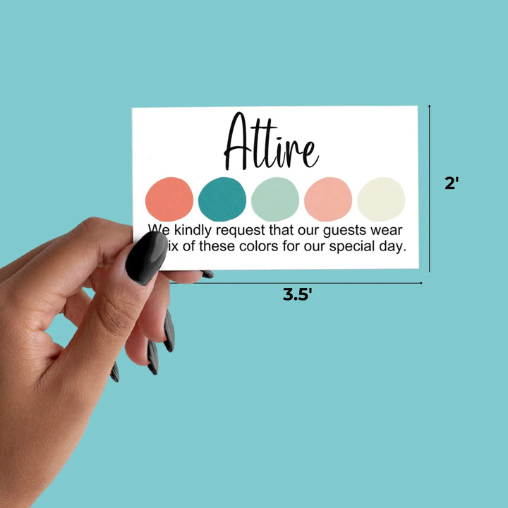 Elegant invitation color guides: 2x3.5’’ cards for weddings & parties hymalayan collection - invitations