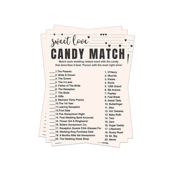 DIY Bridal Shower Game PDF - Hilarious Match the Candies Challenge - Printable Bohemian Bliss - Paper Clever Party