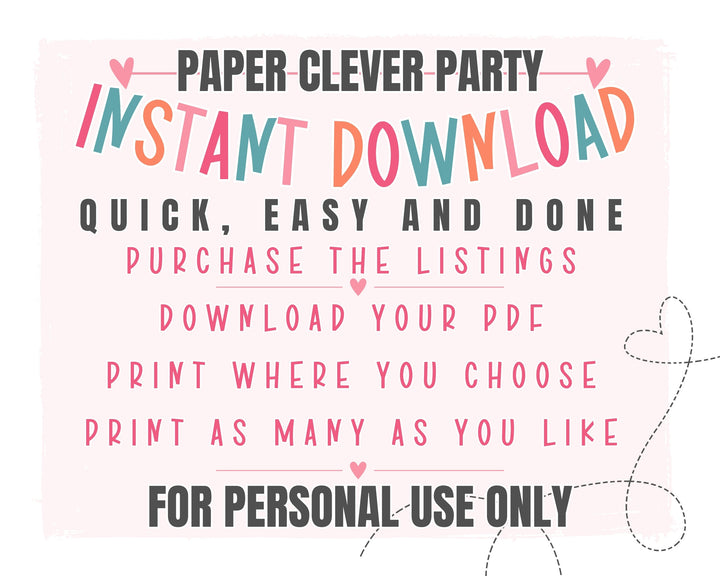 DIY Bridal Shower Game PDF - Hilarious Match the Candies Challenge - Printable Bohemian Bliss - Paper Clever Party