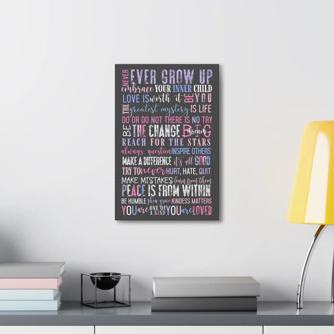 Inspirational Laughy Wall Canvas Art - Uplifting Quotes - Paper Clever Party