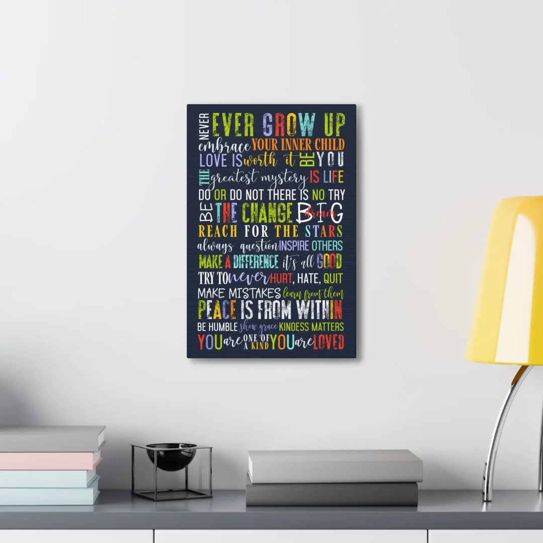 Inspiring Tulips Wall Canvas with Positive Quotes - Kids Room Decor - Paper Clever Party