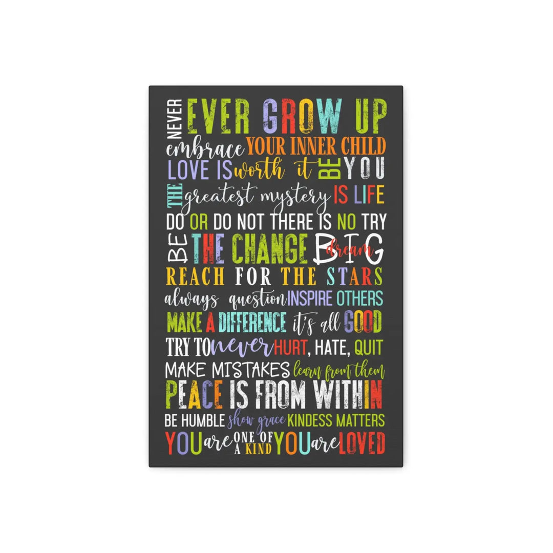 Inspiring Tulips Wall Canvas with Positive Quotes - Kids Room Decor - Paper Clever Party