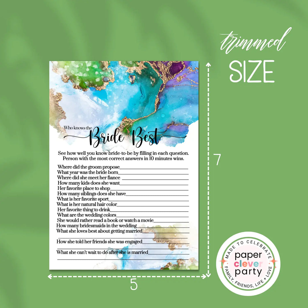 Jeweled bridal shower game instant download elegant watercolor printable fun for wedding celebrations pdf - party games