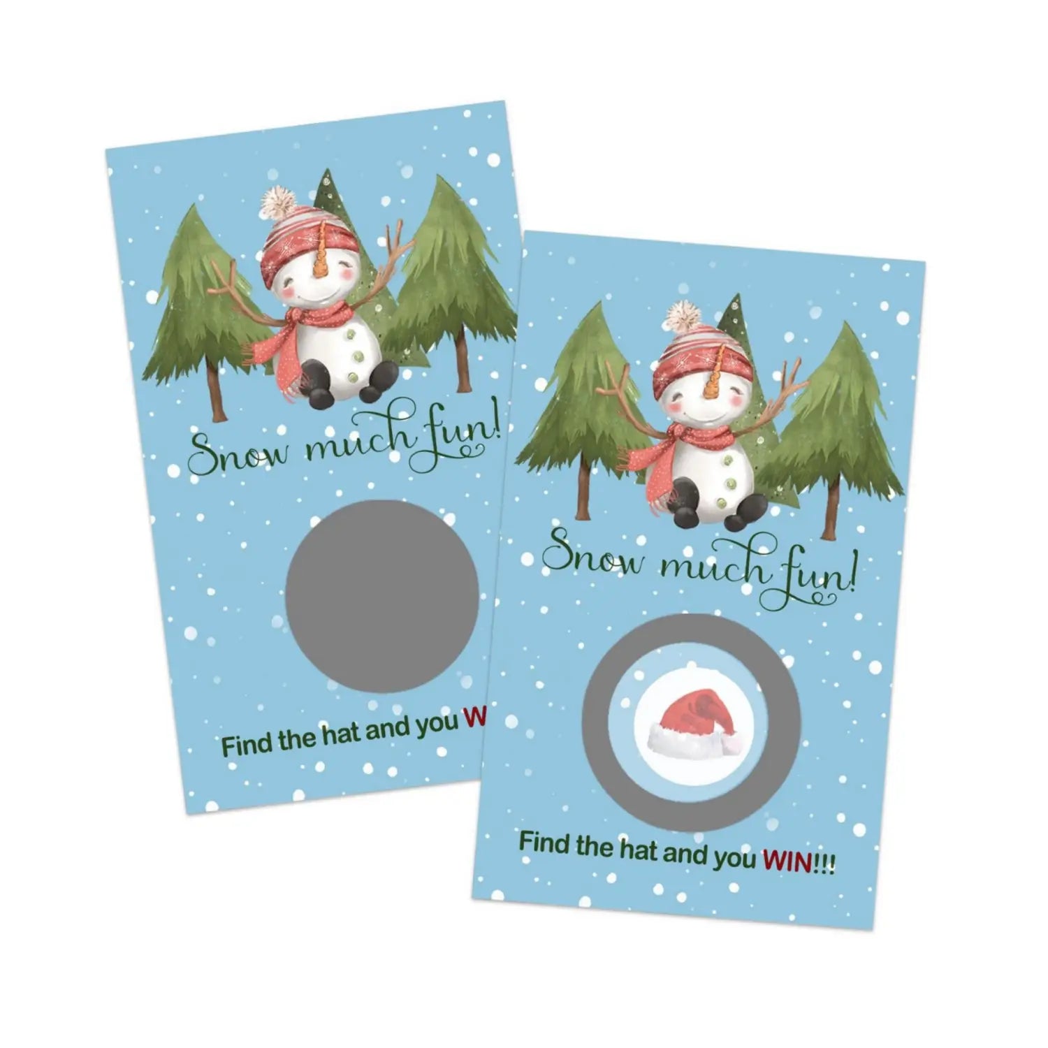 Jolly snowman scratch off cards christmas party games adults family thanksgiving activities scratcher tickets for group