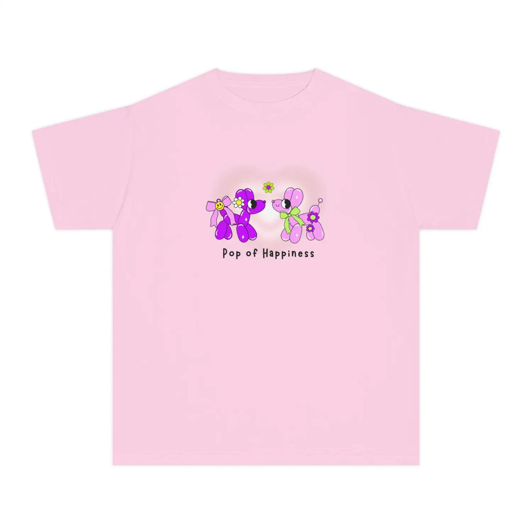 Kids graphic tee - pop of happiness colorful t-shirt cute back to school apparel birthday gift joyful shirt youth