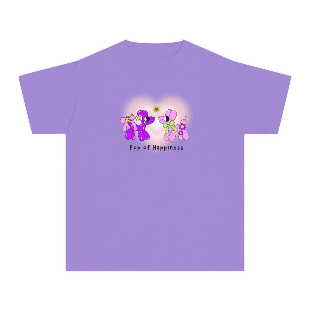 Kids graphic tee - pop of happiness colorful t-shirt cute back to school apparel birthday gift joyful shirt youth