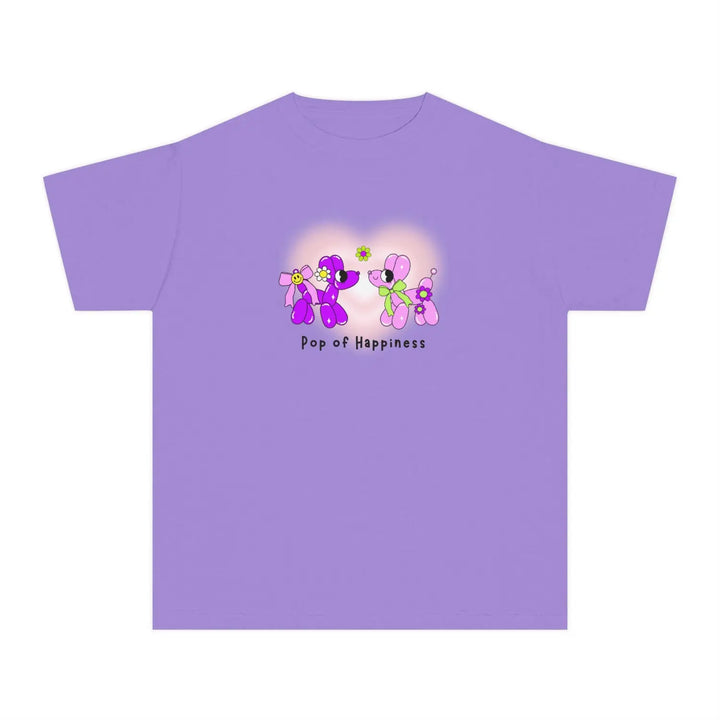 Kids graphic tee - pop of happiness colorful t-shirt cute back to school apparel birthday gift joyful shirt youth
