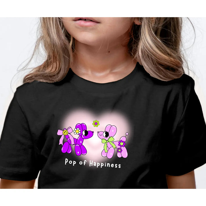 Kids graphic tee - pop of happiness colorful t-shirt cute back to school apparel birthday gift joyful shirt youth