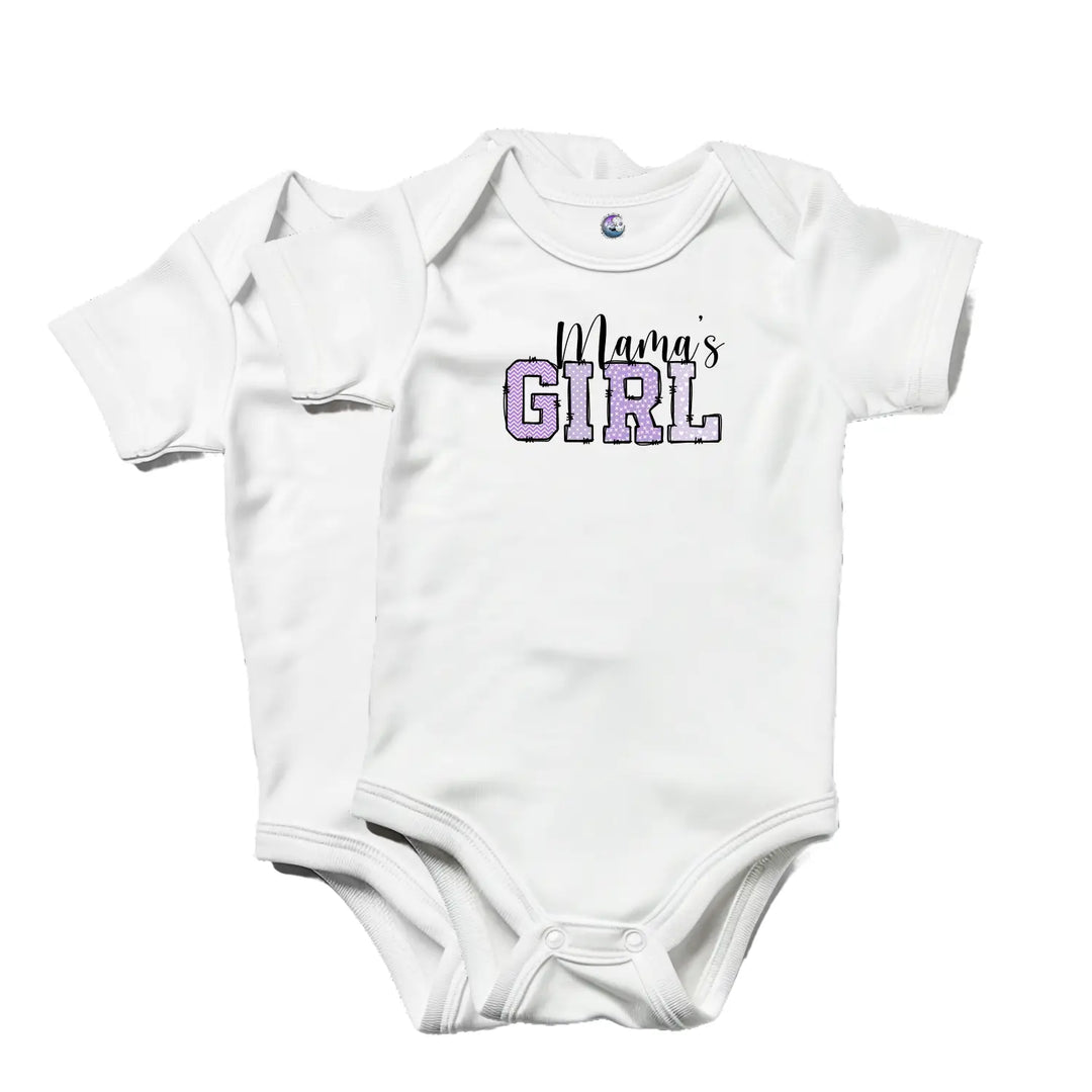 Lilac baby bodysuit with mama’s girl design infant clothing for shower gifts birthdays newborn parents gift mommy