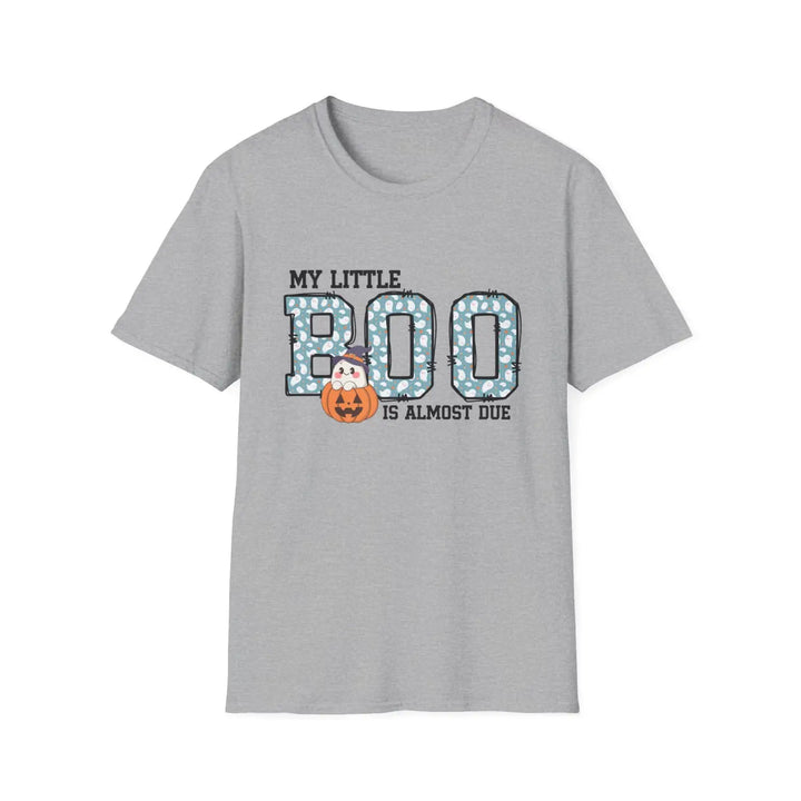 My little boo is almost due unisex softstyle t-shirt cute pregnancy announcement tee new mom gift baby shower present