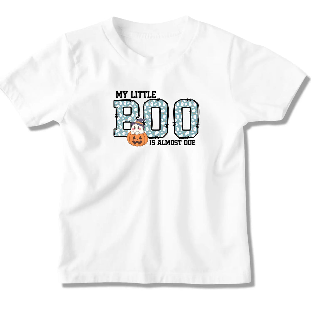 My little boo is almost due unisex softstyle t-shirt cute pregnancy announcement tee new mom gift baby shower present