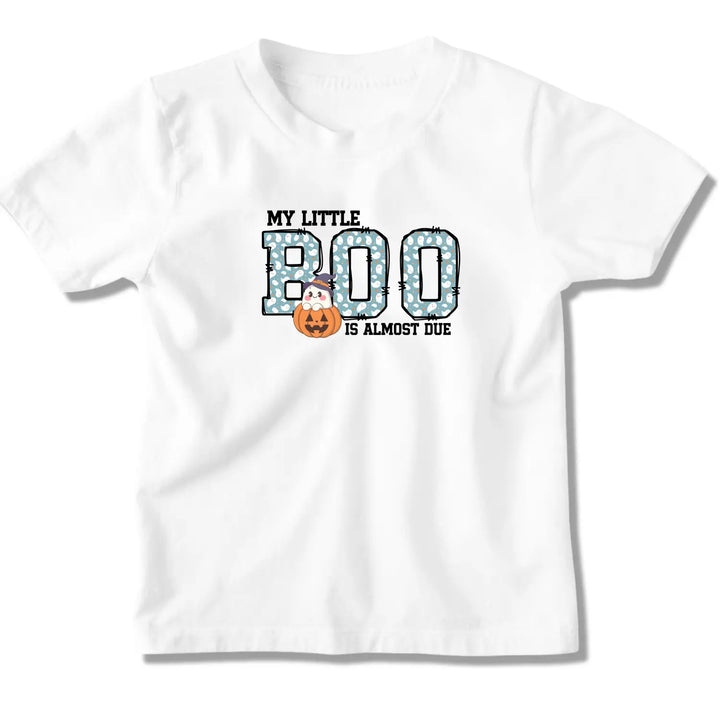 My little boo is almost due unisex softstyle t-shirt cute pregnancy announcement tee new mom gift baby shower present