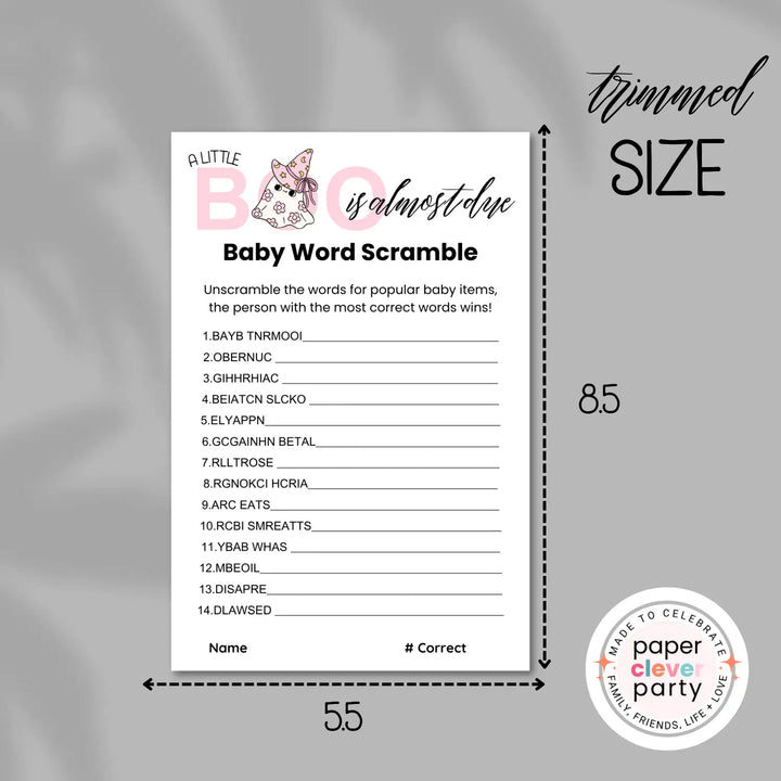 A little boo baby shower games bundle – instant download printable activities halloween coed celebration fun & keepsake