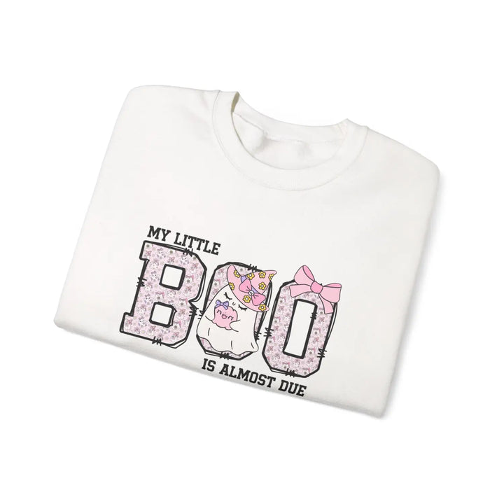 My little boo pregnancy sweatshirt maternity gift baby shower apparel cute mama halloween announcement pink