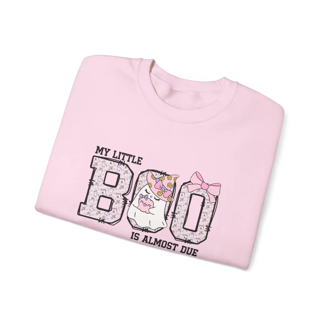 My little boo pregnancy sweatshirt maternity gift baby shower apparel cute mama halloween announcement pink