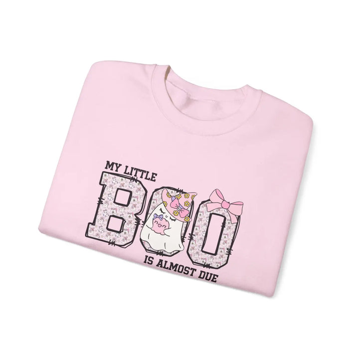 My little boo pregnancy sweatshirt maternity gift baby shower apparel cute mama halloween announcement pink