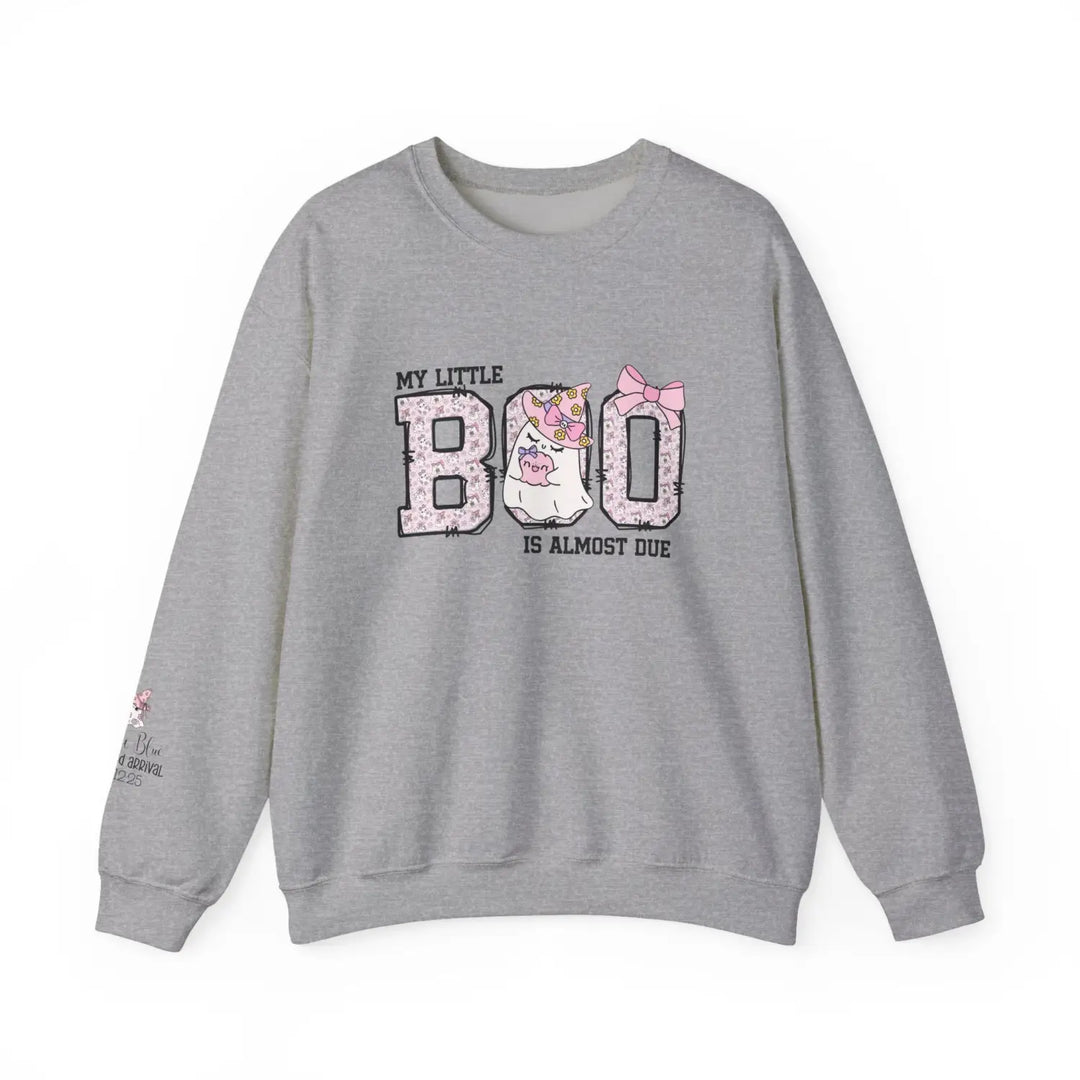 My little boo pregnancy sweatshirt maternity gift baby shower apparel cute mama halloween announcement pink - sport