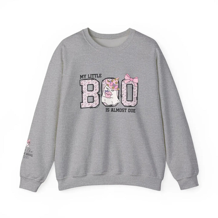 My little boo pregnancy sweatshirt maternity gift baby shower apparel cute mama halloween announcement pink - sport