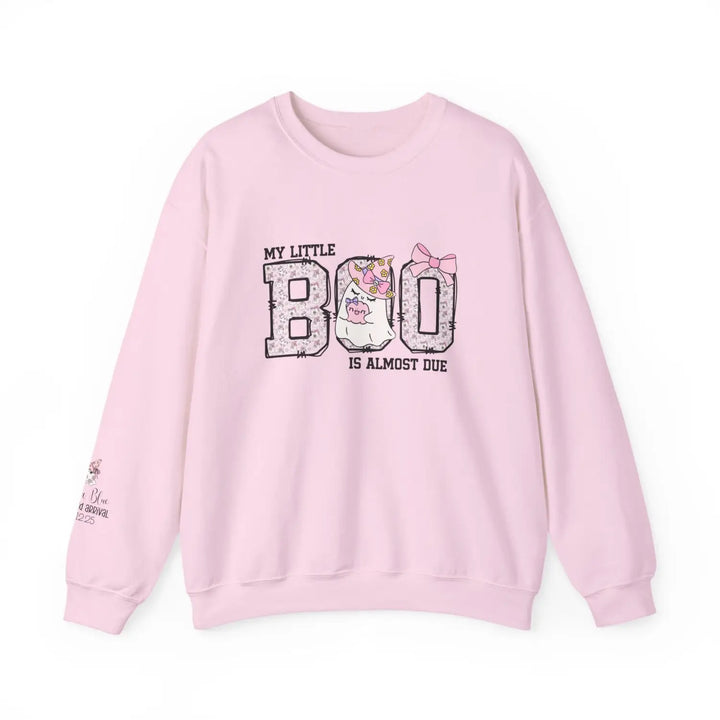 My little boo pregnancy sweatshirt maternity gift baby shower apparel cute mama halloween announcement pink - light / s