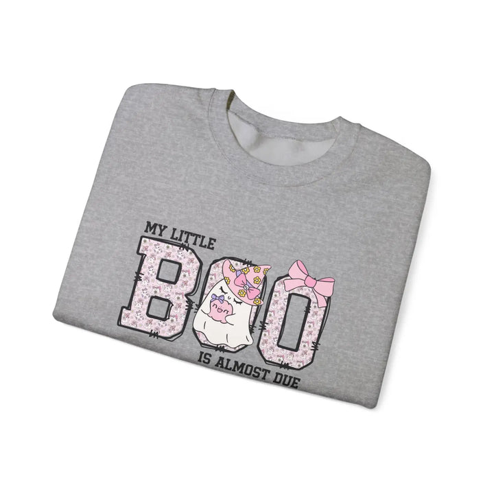My little boo pregnancy sweatshirt maternity gift baby shower apparel cute mama halloween announcement pink
