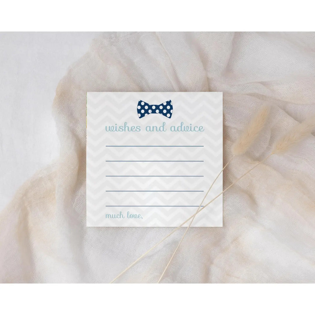 Little Man Bow Tie Advice Cards - Paper Clever Party