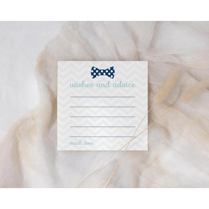 Little Man Bow Tie Advice Cards - Paper Clever Party