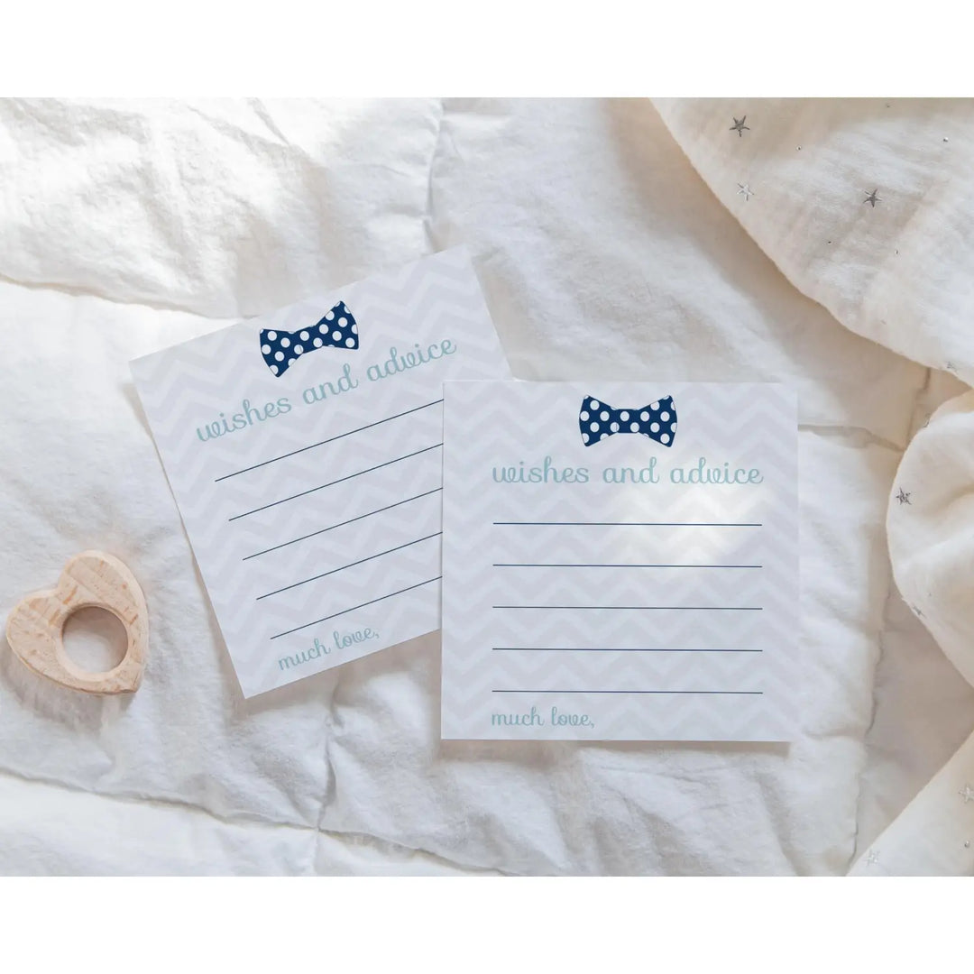 Little Man Bow Tie Advice Cards - Paper Clever Party