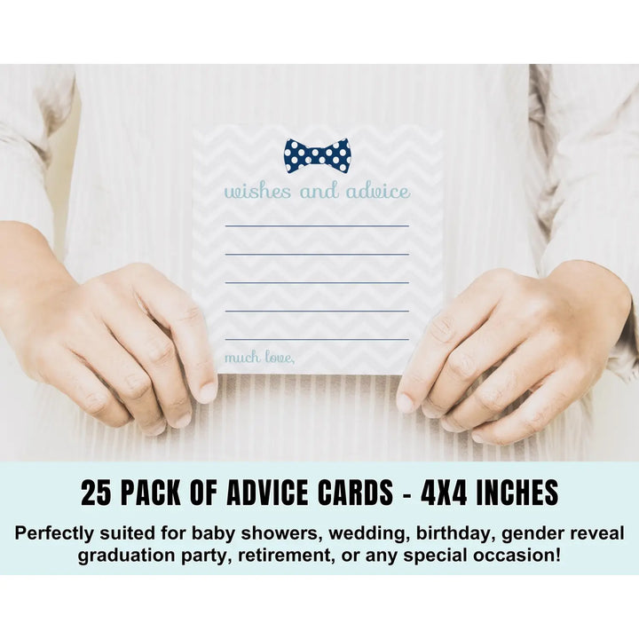 Little Man Bow Tie Advice Cards - Paper Clever Party