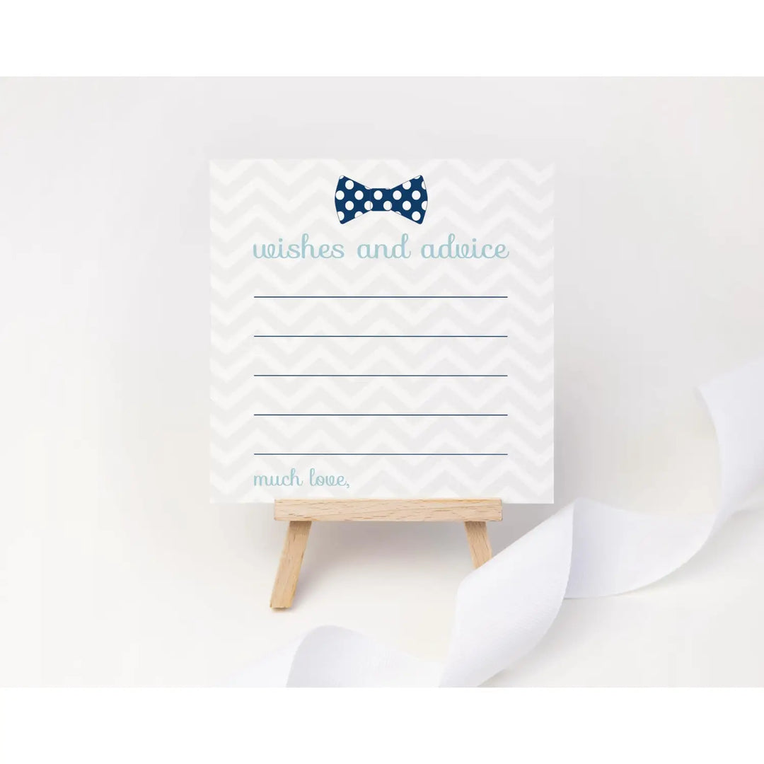 Little Man Bow Tie Advice Cards - Paper Clever Party