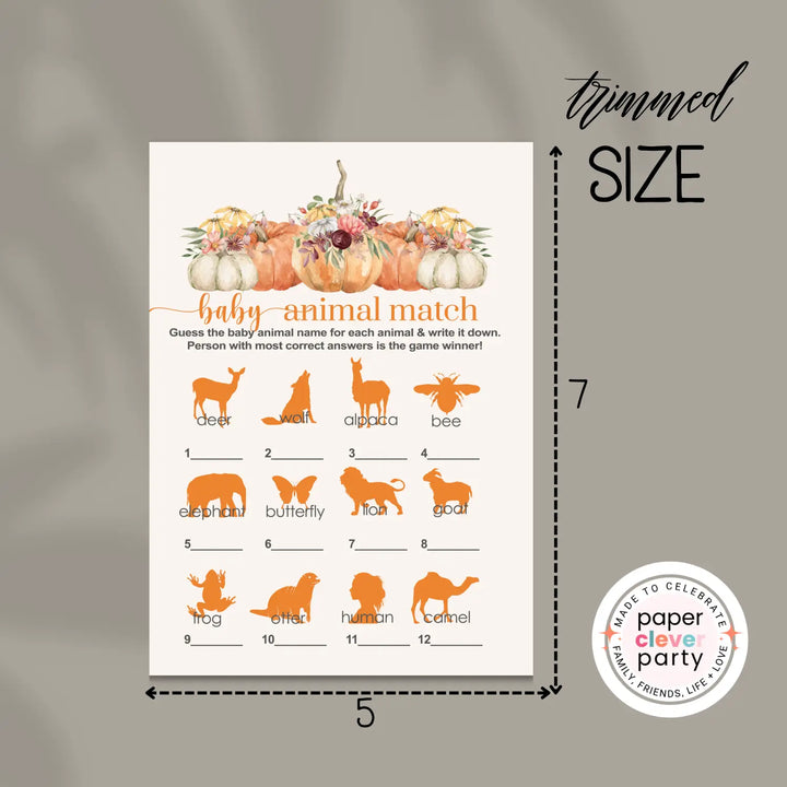 Little pumpkin baby shower games bundle – instant download printable activities gender reveal party diy halloween