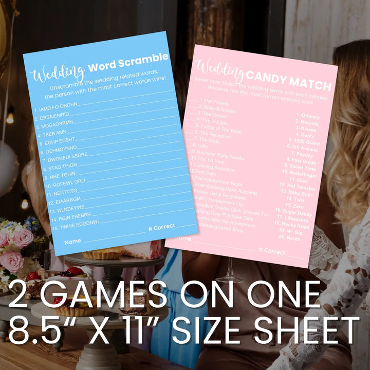 Luna moon bridal shower game bundle - instant download of 4 fun wedding games with answer keys - party
