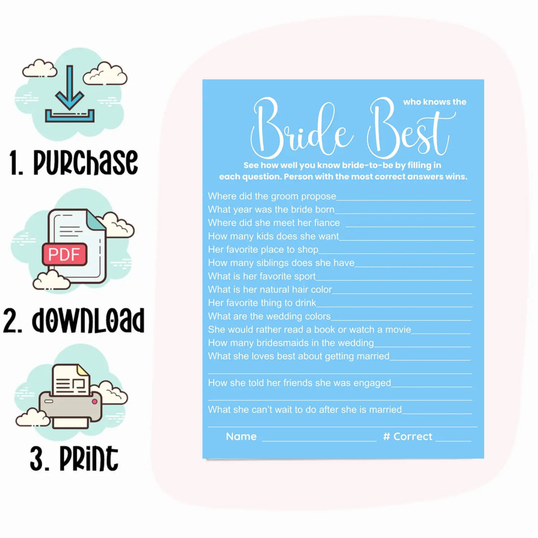 Luna moon bridal shower game bundle - instant download of 4 fun wedding games for a celestial celebration - party