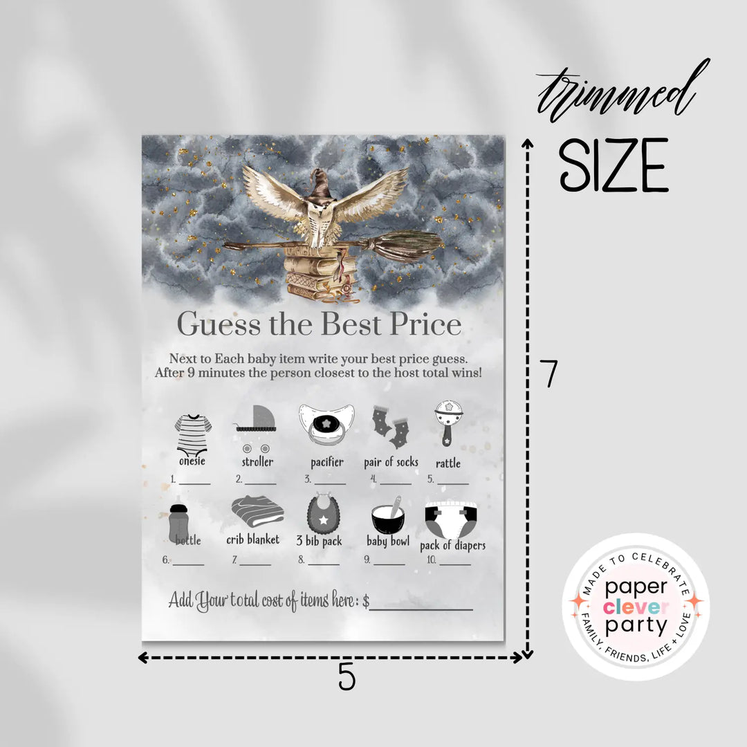 Magic owl baby shower games bundle – halloween instant download printable activities coed fun digital game diy party