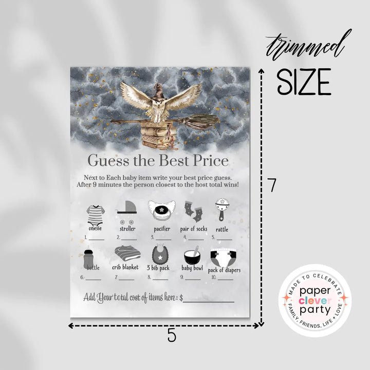 Magic owl baby shower games bundle – halloween instant download printable activities coed fun digital game diy party