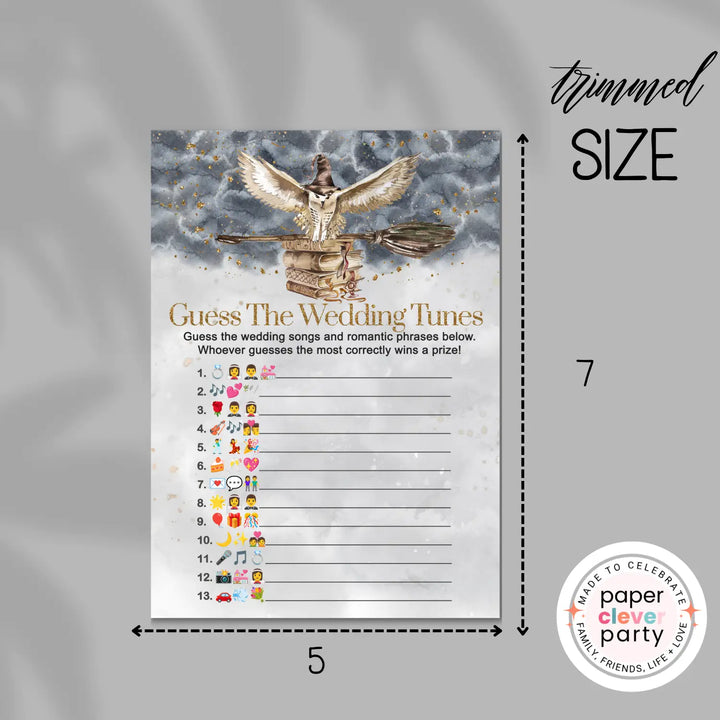 Magic owl bridal shower game instant download fun black and gold halloween printable wedding activities pdf - party