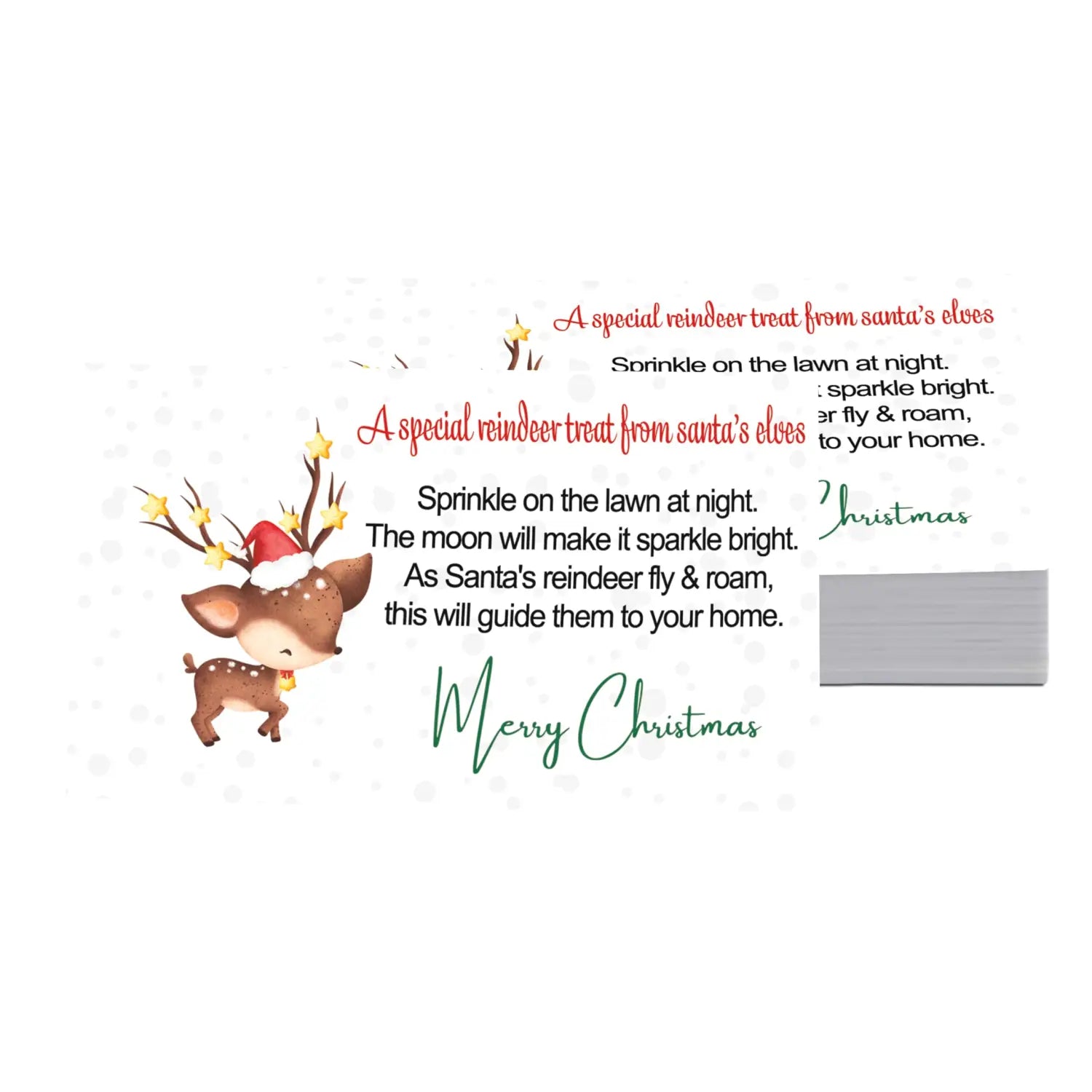 Magic reindeer food gift tags christmas party supplies kids labels 15 pack - office product