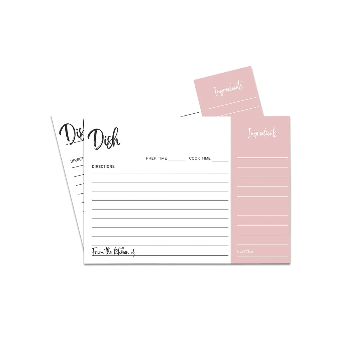 Majesty Pink Recipe Cards - Perfect for Special Occasions - 4x6, 25 Pack - Paper Clever Party