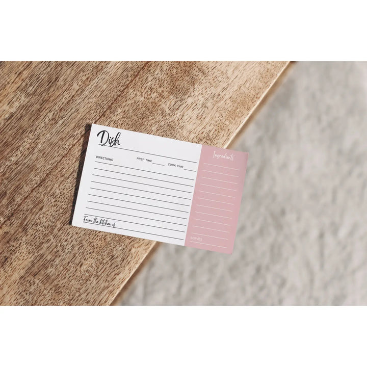 Majesty Pink Recipe Cards - Perfect for Special Occasions - 4x6, 25 Pack - Paper Clever Party