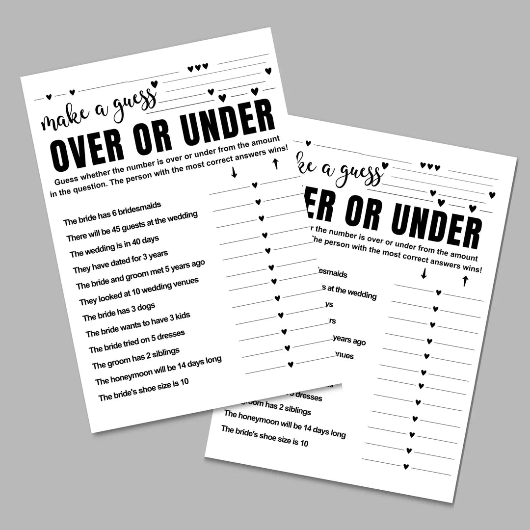 Modern bridal shower game instant download printable engaging wedding activities pdf format - party games