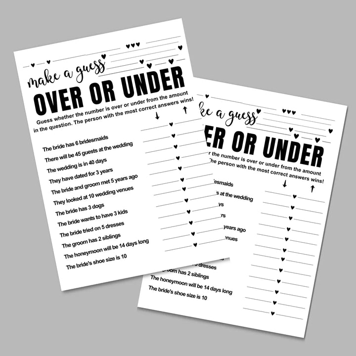 Modern bridal shower game instant download printable engaging wedding activities pdf format - party games