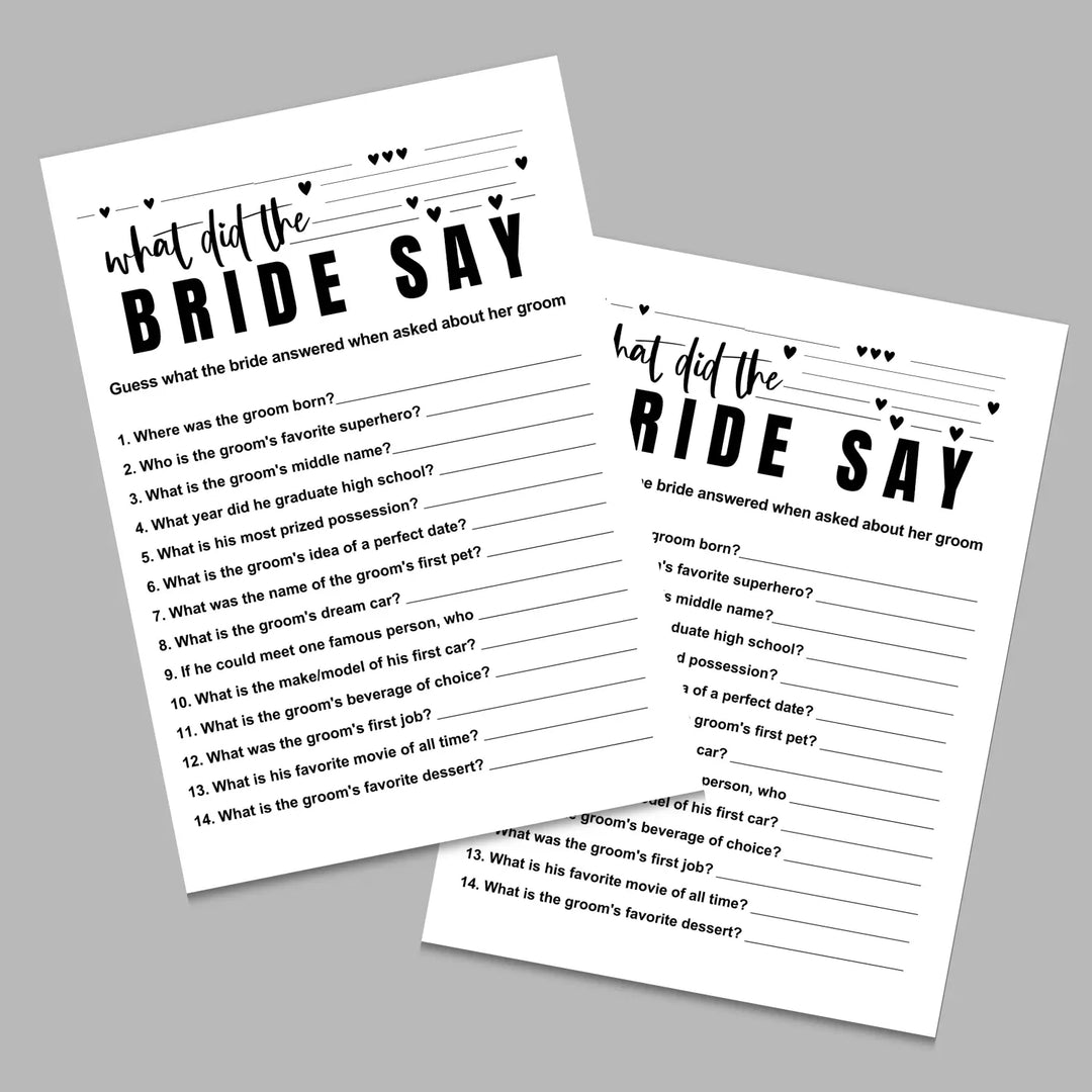 Modern bridal shower game instant download printable engaging wedding activities pdf format - party games