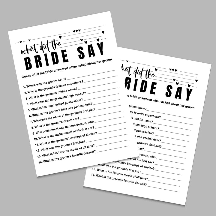 Modern bridal shower game instant download printable engaging wedding activities pdf format - party games