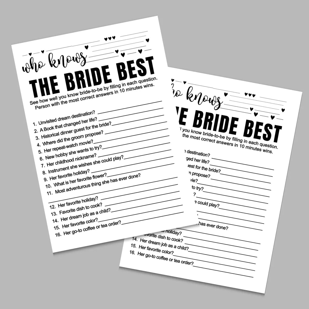 Modern bridal shower game instant download printable engaging wedding activities pdf format - party games